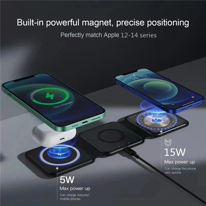 HGT - 3 In 1 Magnetic Wireless Charger